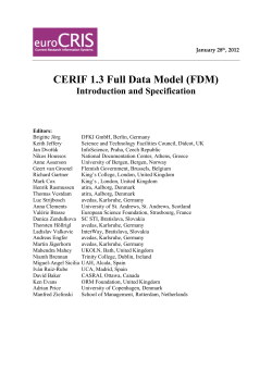 CERIF 1.3 Specification