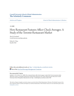 How Restaurant Features Affect Check Averages