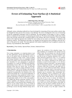 Errors of Estimating Near-Surface QA statistical Approach