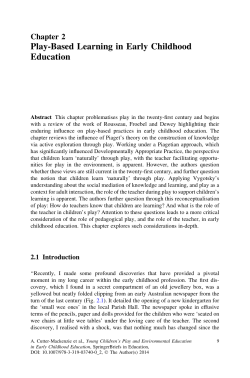 Play-Based Learning in Early Childhood Education