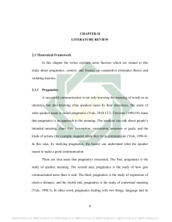 CHAPTER II LITERATURE REVIEW 2.1 Theoretical Framework In