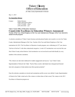 Countywide Excellence in Education Winners Announced