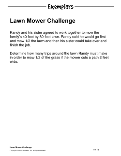 Lawn Mower Challenge