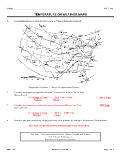 TEMPERATURE ON WEATHER MAPS