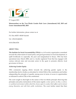 5th August 2015 Memorandum on the Two