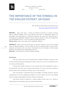 the importance of the symbols in the english patient: an essay