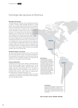Exchange-rate exposure at Electrolux