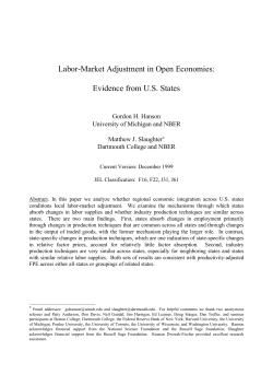 Labour-Market Adjustment in Open Economies: Evidence from US
