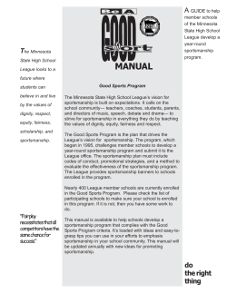 Good Sports Manual