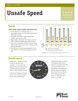 Unsafe Speed ICBC Fact Sheet