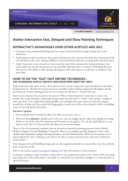 Atelier Interactive Fast, Delayed and Slow Painting Techniques