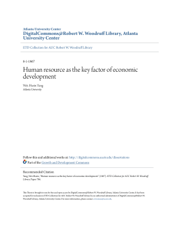 Human resource as the key factor of economic development