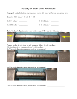 Reading the Brake Drum Micrometer