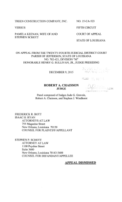 robert a. chaisson appeal dismissed