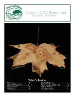 Autumn 2012 - Clermont County Park District
