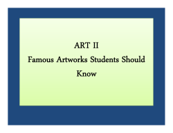 ART II Famous Artworks Students Should Know