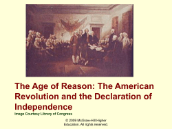 The Age of Reason: The American Revolution and the Declaration