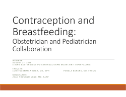 Contraception and Breastfeeding - American Academy of Pediatrics