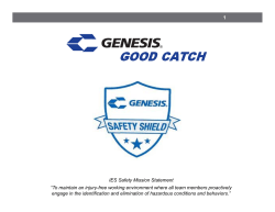 1 IES Safety Mission Statement &ldquo;To maintain an injury
