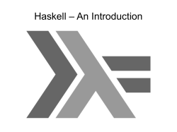 Haskell &ndash; An Introduction - The Manchester Lambda Lounge