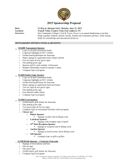 sponsorship opportunity - Erie Community College