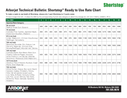 Arborjet Technical Bulletin: Shortstop&reg; Ready to Use Rate Chart