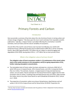 Primary Forests and Carbon