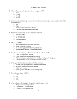 1 AUX-RFO Crew Questions 1. What is the compression/breath ratio
