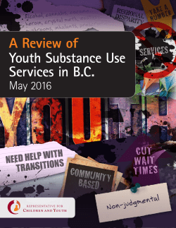 A Review of Youth Substance Use Services in BC