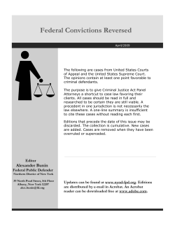 Federal Criminal Convictions Reversed
