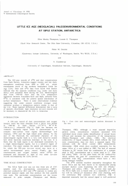 little ice age (neoglacial) paleoenvironmental conditions at siple