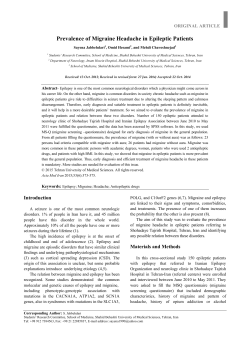 Prevalence of Migraine Headache in Epileptic Patients