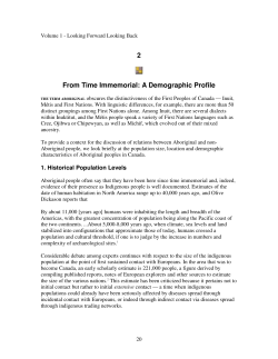 2 From Time Immemorial: A Demographic Profile