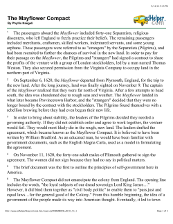 The Mayflower Compact