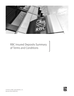 RBC Insured Deposits Summary of Terms and Conditions
