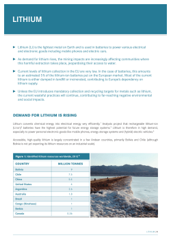 Lithium - Friends of the Earth Europe