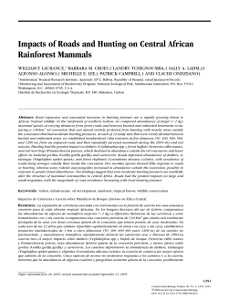 Impacts of Roads and Hunting on Central African