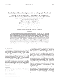 Relationships of Biomass-Burning Aerosols to Ice in