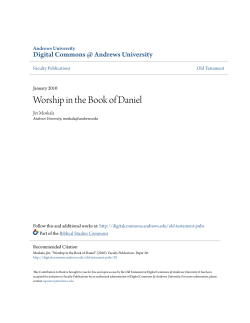 Worship in the Book of Daniel - Digital Commons @ Andrews
