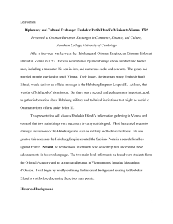 Diplomacy and Cultural Exchange: Ebubekir Ratib Efendi`s Mission