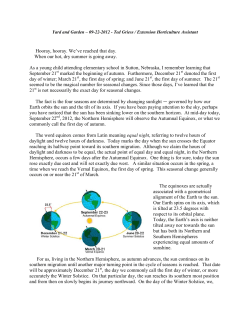 Autumnal Equinox - Nebraska Extension