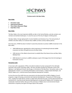 CPAWS previous work in the Bow Valley
