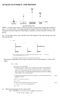 AP QUIZ #14 ENERGY AND MOTION
