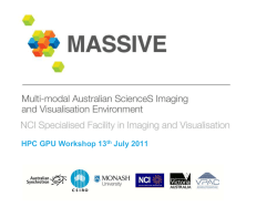 MASSIVE Overview and Architecture