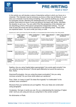 pre-writing - Bethlehem College .::. Welcome