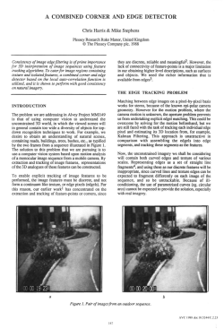 a combined corner and edge detector