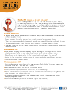 Deal with stress as a non-smoker