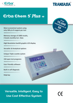 ERBA Chem - 5 Plus V2 - TRANSASIA Bio Medicals Ltd.