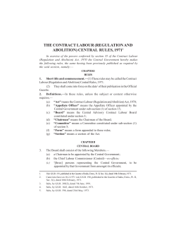 Contract Labour Central Rules