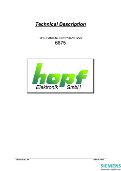 Technical manuals - hopf Elektronik GmbH